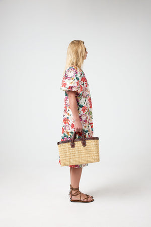 Angel Linen Dress - Full Bloom Print