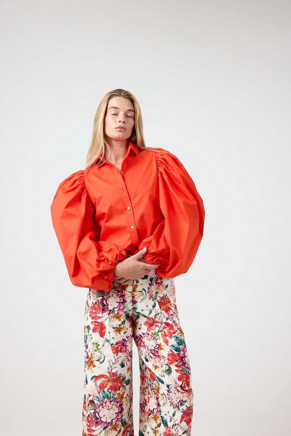 Samba Poplin Shirt - Tangerine