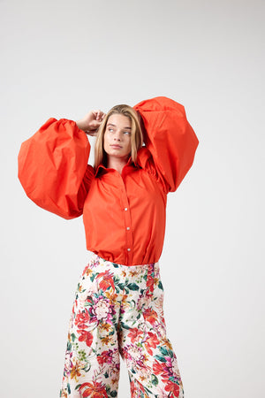 Samba Poplin Shirt - Tangerine