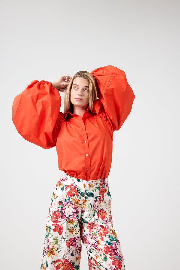 Samba Poplin Shirt - Tangerine