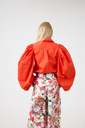 Samba Poplin Shirt - Tangerine