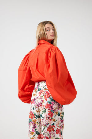 Samba Poplin Shirt - Tangerine