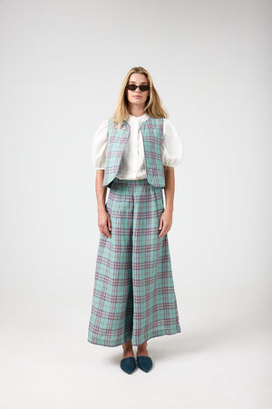 Sabi Linen Pants - Palma Checks