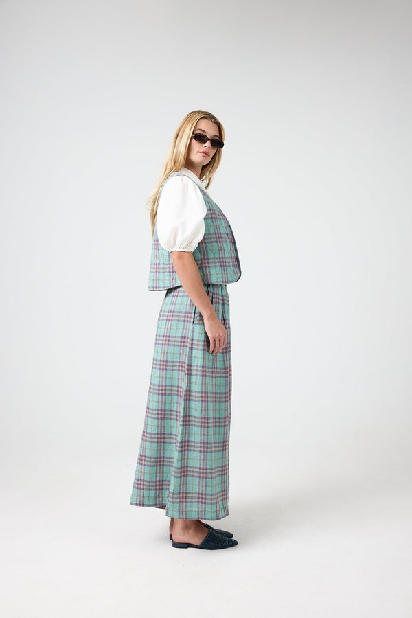Sabi Linen Pants - Palma Checks