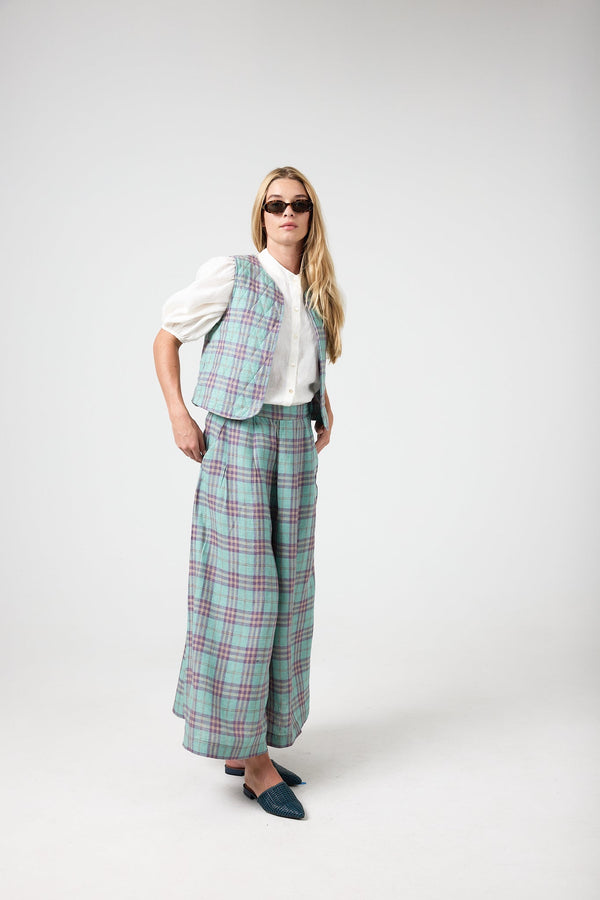 Sabi Linen Pants - Palma Checks