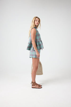 Frida Linen Shorts - Palma Checks
