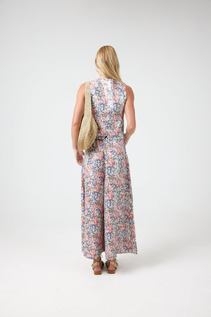 Sabi Metallic Linen Pants - Florece Print