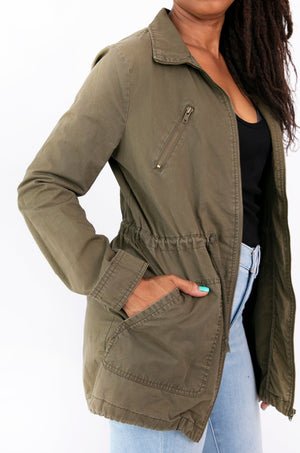 My Body My Rules Green Army Jacket