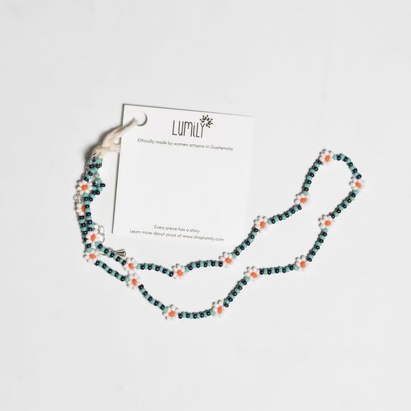 Daisy Seed Bead Choker - Guatemala