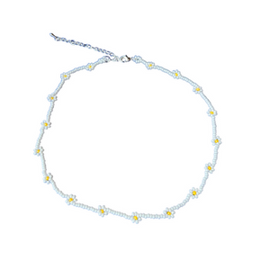 Daisy Seed Bead Floral Boho Choker - Guatemala
