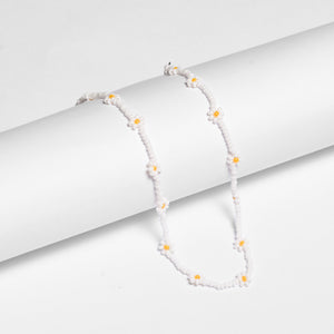 Daisy Seed Bead Floral Boho Choker - Guatemala