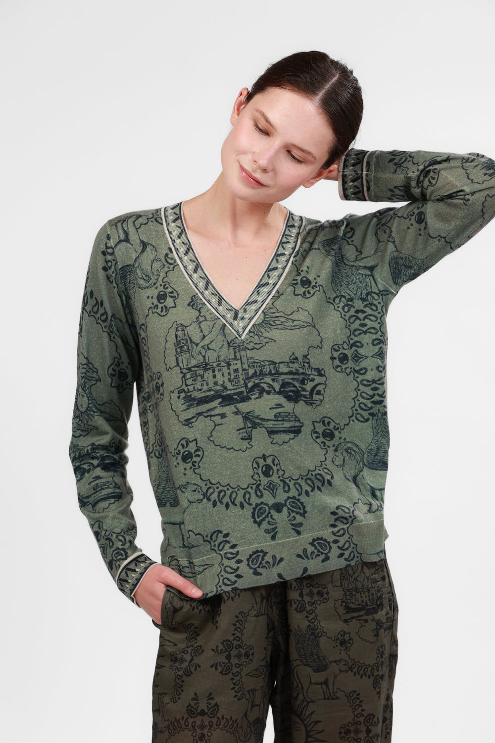 Sweater Cashmere Italian Coast Green