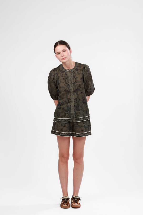 Balloon Shirt Italian Coast Green