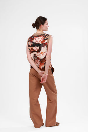 Vest Snow Leopard Brown