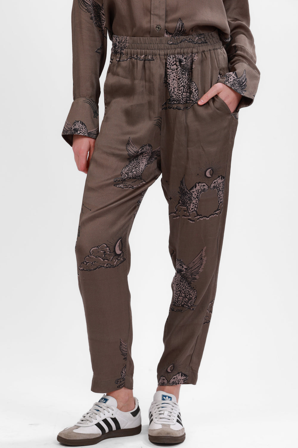 Silk Pant Astrology Green