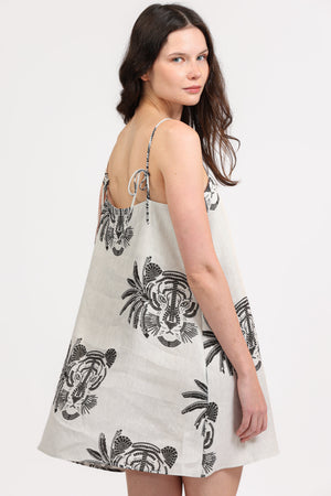 Short Dress Mosaico Light Cream