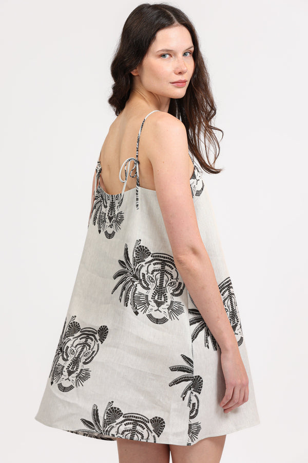 Short Dress Mosaico Light Cream