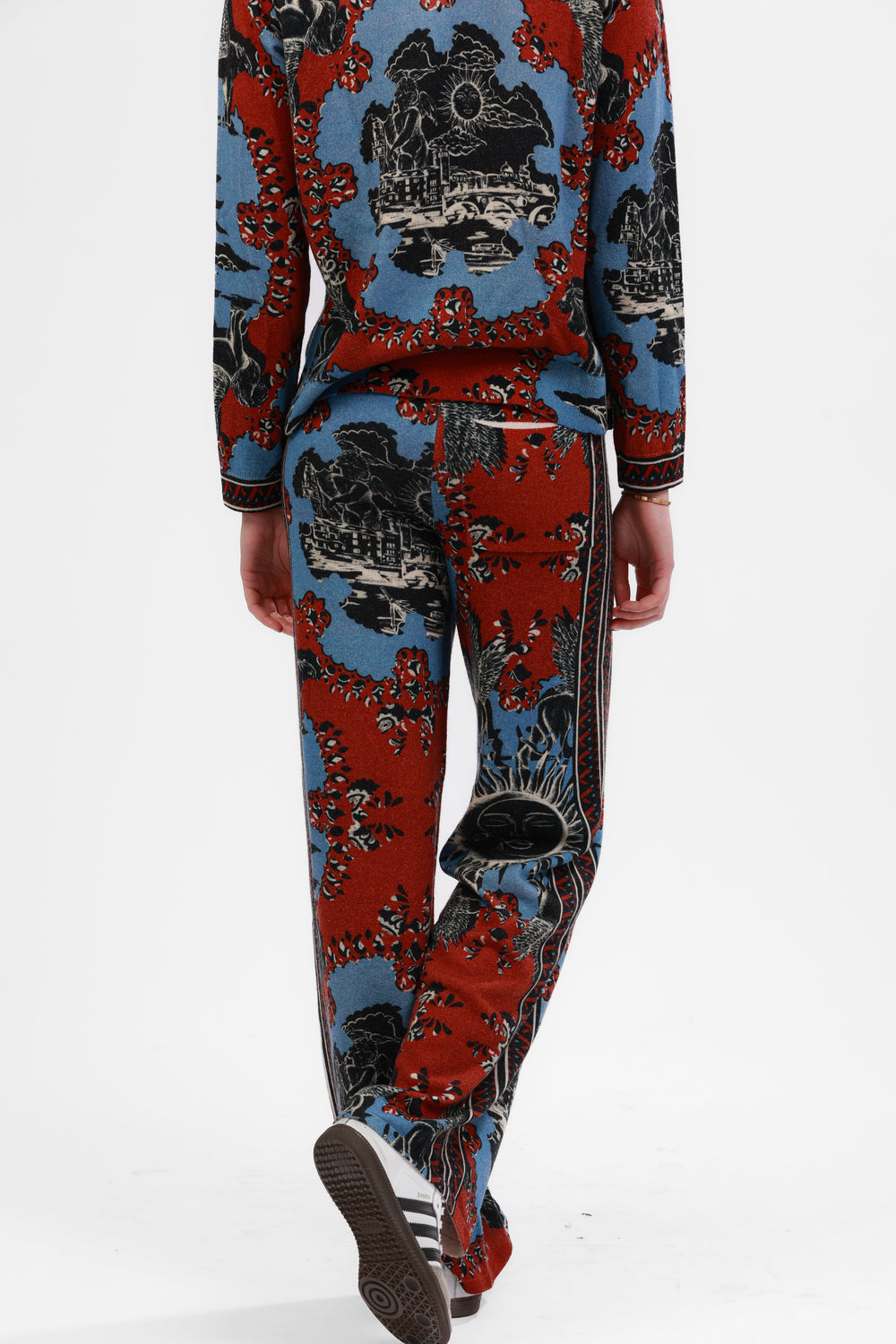 Pant Cashmere Italian Coast Red & Blue