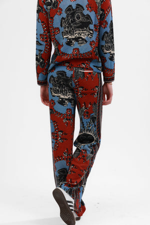 Pant Cashmere Italian Coast Red & Blue