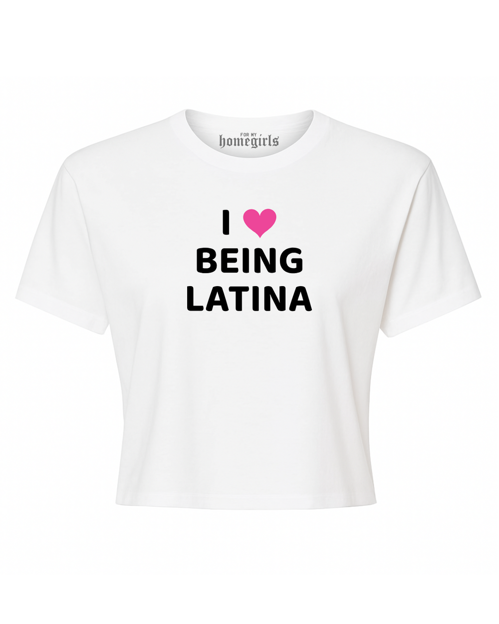 I love being Latina - White Crop Top