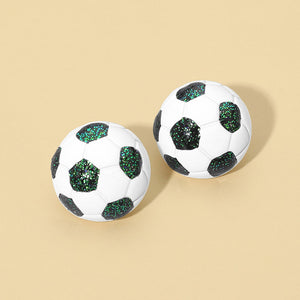 Soccer Ball Stud Earrings