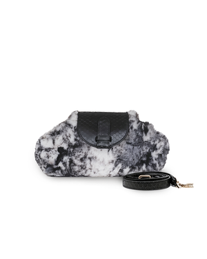 Serena in Faux Fur/Black Leather