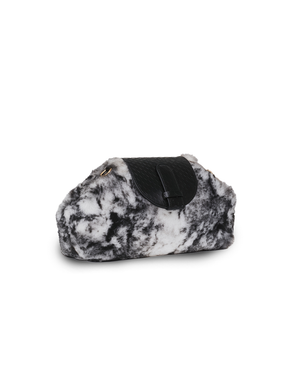 Serena in Faux Fur/Black Leather