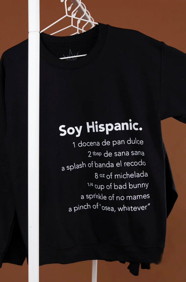 Soy Hispanic Crewneck in Black