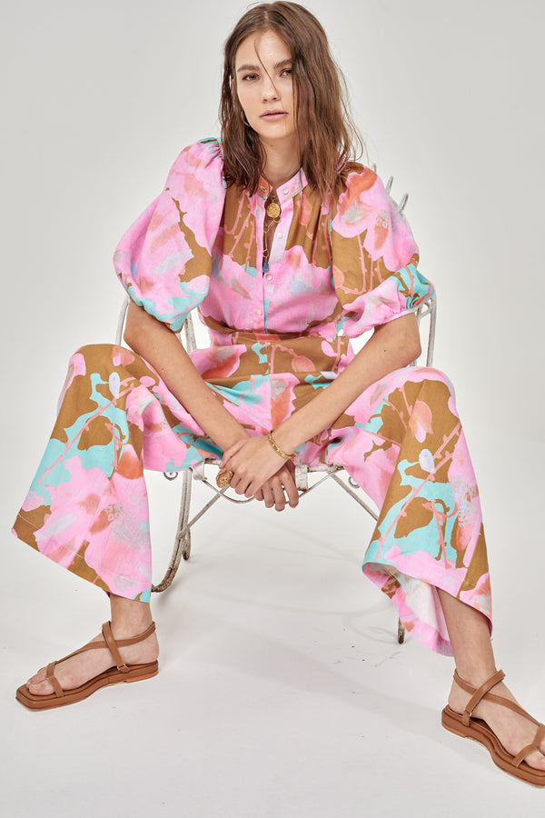 Bubble Linen Shirt - Aquarela