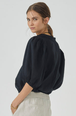 Bubble Linen Shirt - Black