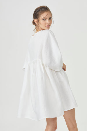 Alcala Linen Dress - Off White