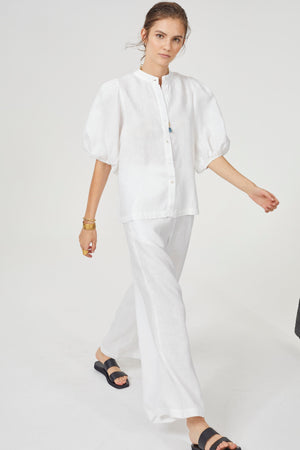 Bubble Linen Shirt - Off White