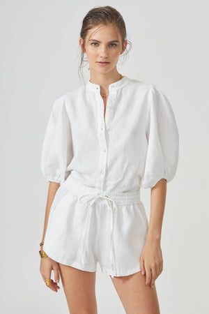 Bubble Linen Shirt - Off White
