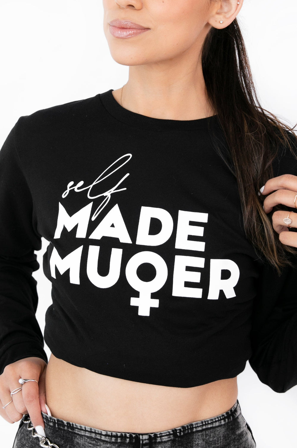 Self Made Mujer Long Sleeve in Black