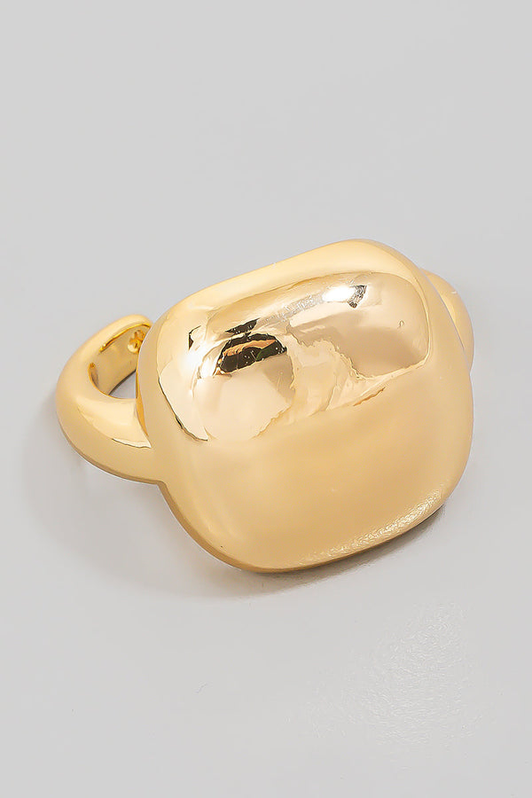 Solid Square Statement Ring