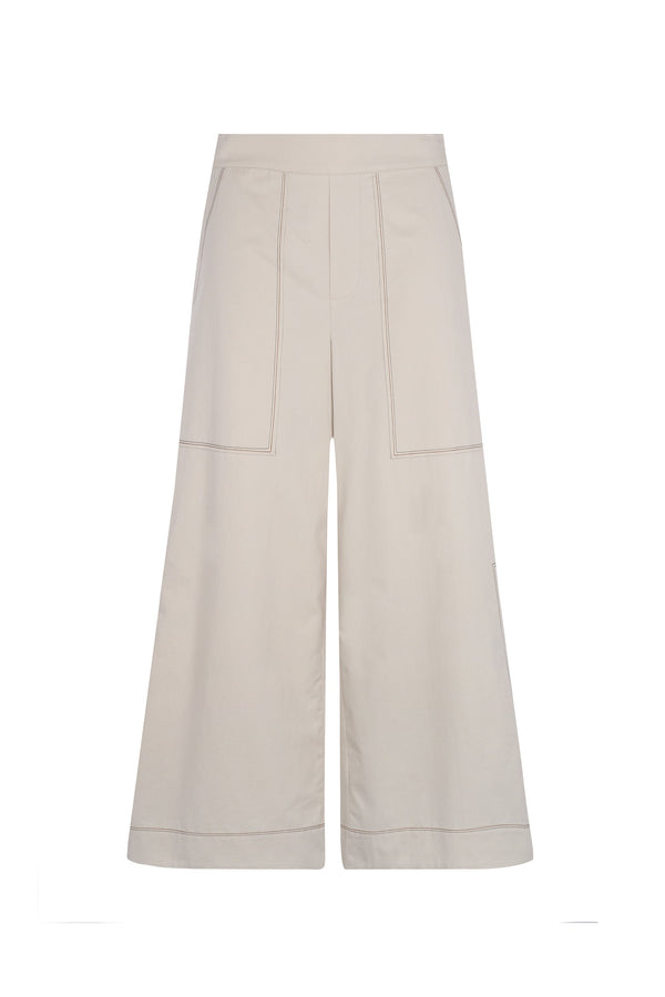Zoe High-Rise Cotton Pants | Pristine