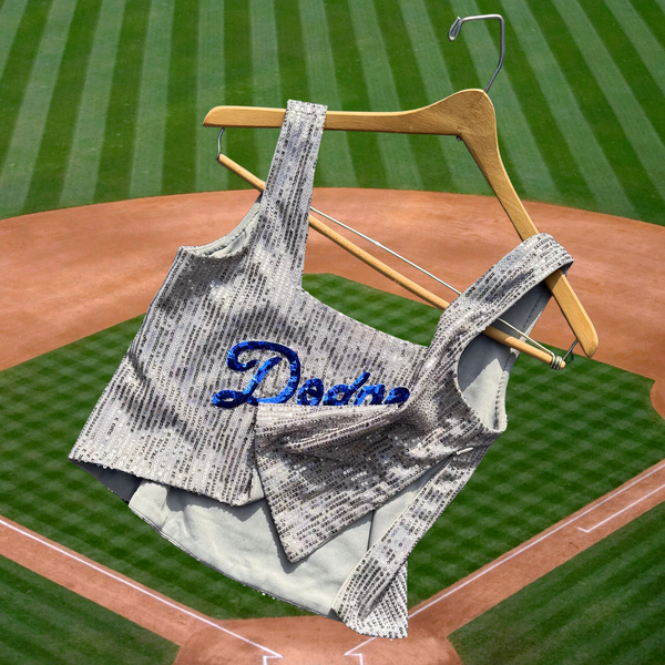 Dodger Crop Sequin Top