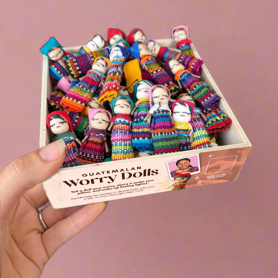 Worry Doll Single Product Display Basket 72 Dolls  - FREE DISPLAY