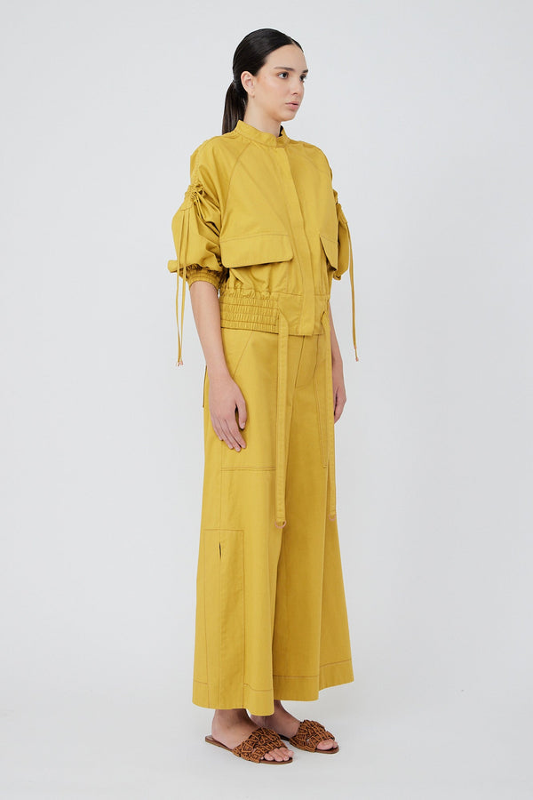 Zoe Adjustable Cotton Jacket | Golden Leaf