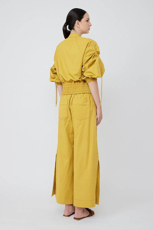 Zoe Adjustable Cotton Jacket | Golden Leaf