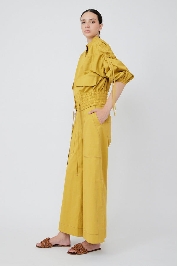 Zoe Adjustable Cotton Jacket | Golden Leaf