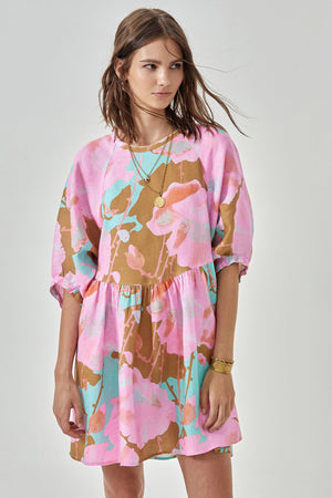 Alcala Linen Dress - Aquarela