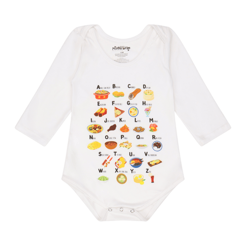 Alphabet Long Sleeve Bodysuit | Multicultural Kids Clothing