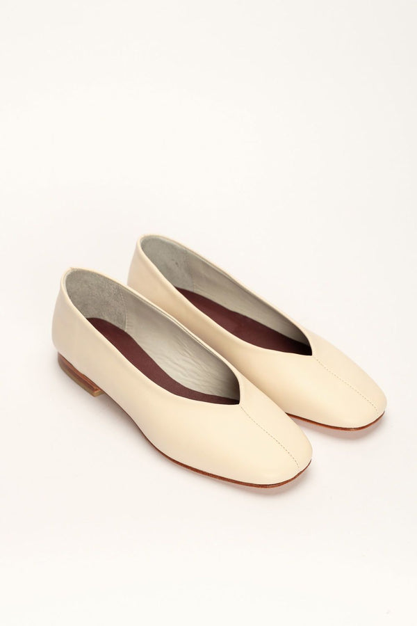 New Ama Flat Shoes in Bone