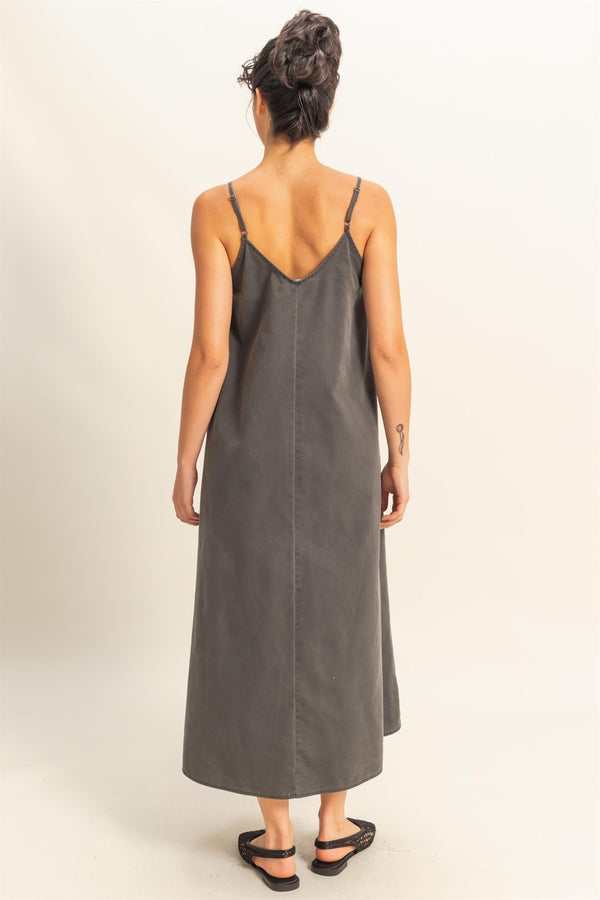 V-Neck Loose Maxi Dress