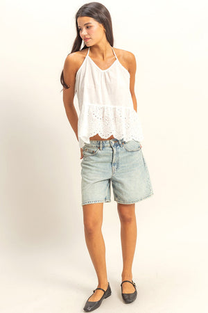 Peplum Halter Top