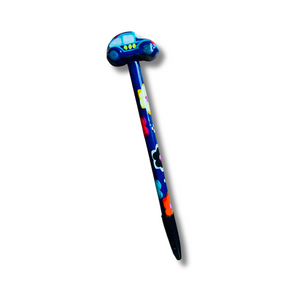 Hand-Painted VW Bug Ceramic Car Ink Pen | Van Flower Pen - Mexico