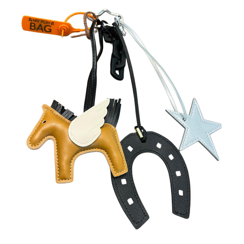 Black Horseshoe Bag Charm