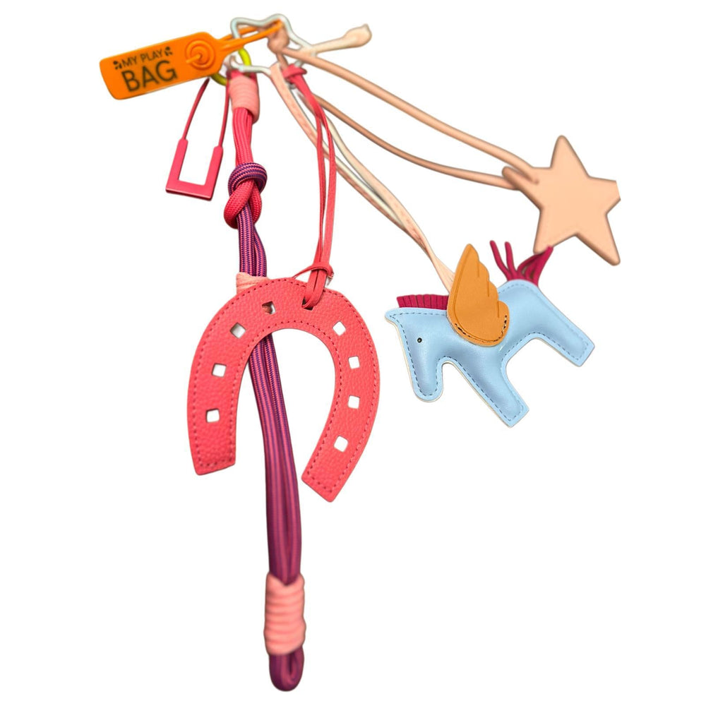 Pink Horseshoe Bag Charm