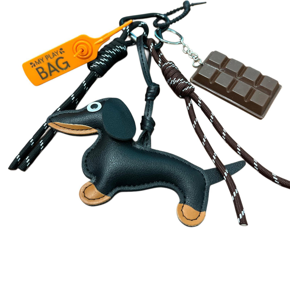 Black Dachshund Bag Charm